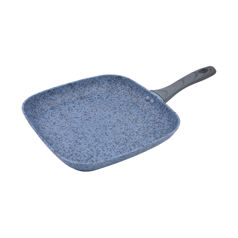 Chảo nướng nhôm rèn với đá granite xanh